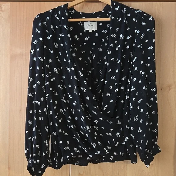 Sezane Floral Blouse and Skirt Set, GUC, French Chic, Quiet Luxury Paris - Picture 2 of 12